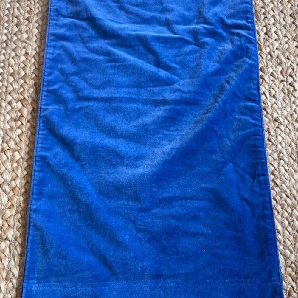 Custom Reversible Blue Velvet Table Runner 14